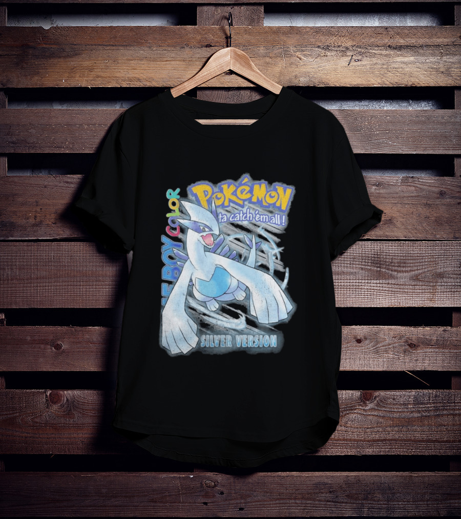 Pokémon Silver Version Game Boy Color Lugia Ta Catch 'Em All T-Shirt