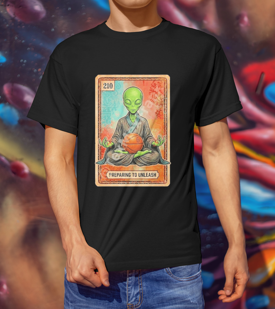 Preparing To Unleash Alien 210 San Antonio Spurs Basketball T-Shirt