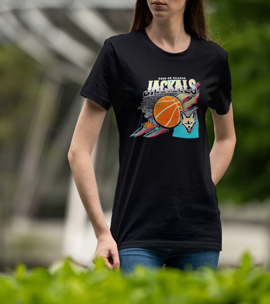 2025 26 Season Jackals Basketball Team With Fox And Starburst T-Shirt