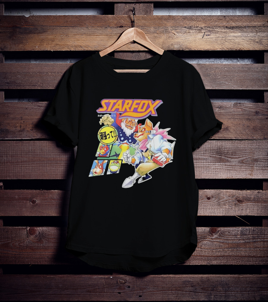 Starfox Japanese Kanji Manga Style Characters T-Shirt