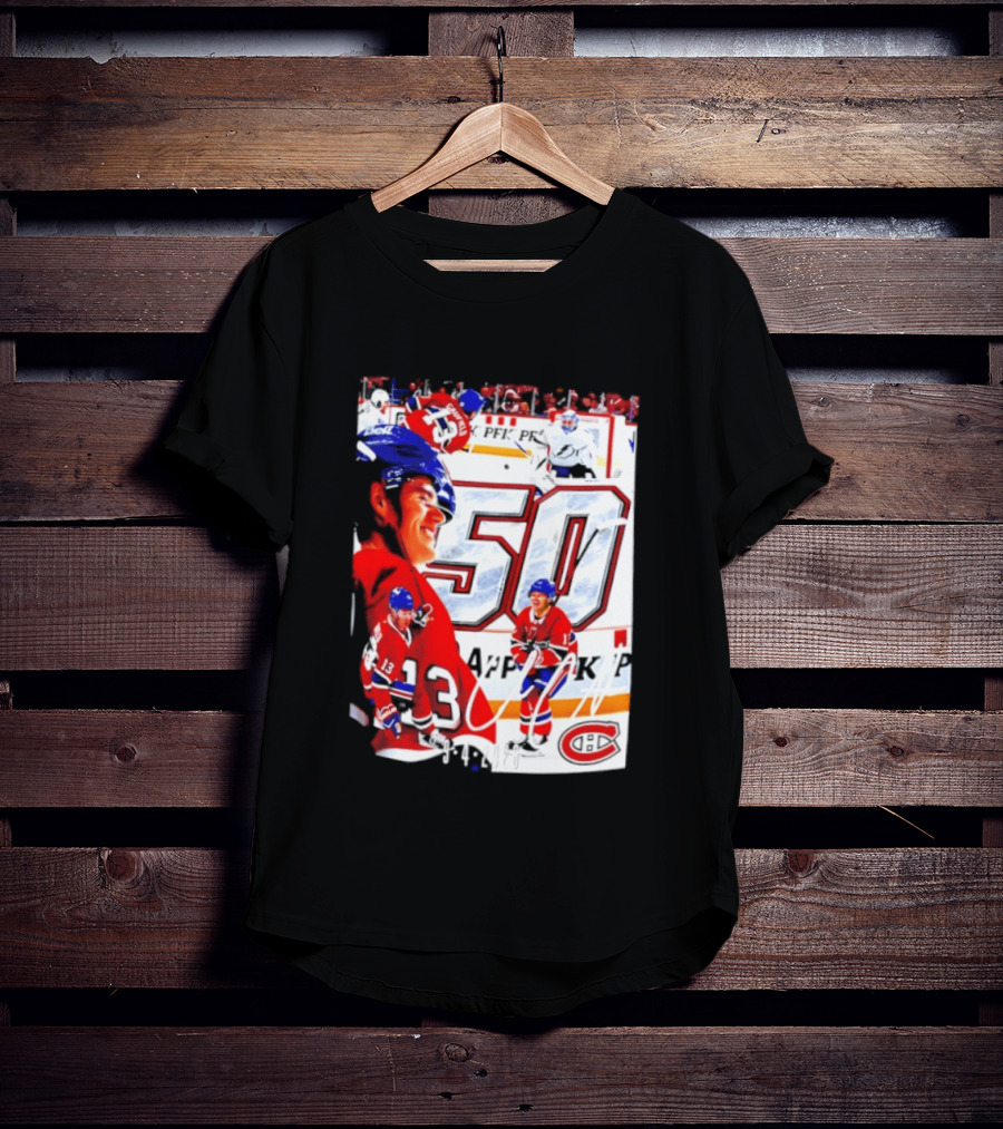 Montreal Canadiens Cole Caufield 50 Goals Celebration 2026 T-Shirt