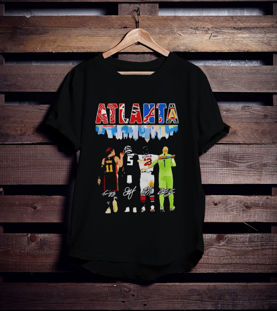 Atlanta Sports Trae Young Ronald Acuña Jr Hawks Falcons Braves United FC NBA MLB MLS T-Shirt