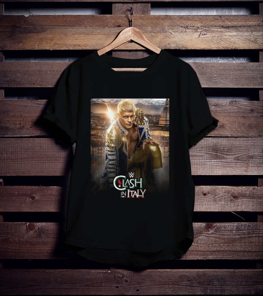 WWE Clash In Italy Turin 2023 Event Featuring Wrestling Star T-Shirt