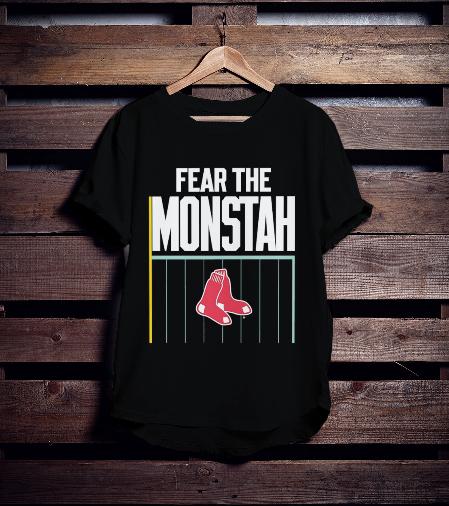 Boston Red Sox Fear The Monstah Major League Baseball Green Monster T-Shirt