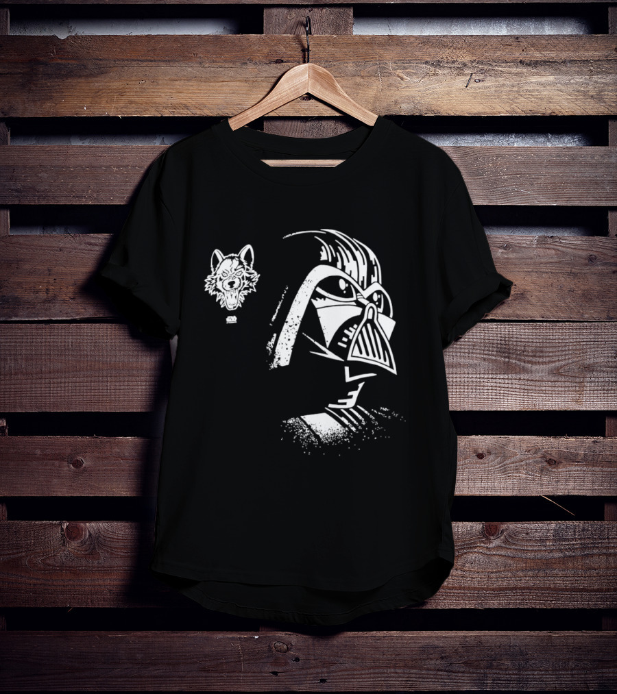 Darth Vader Galactic Empire Lightsaber Sith Star Wars Wolf Helmet T-Shirt