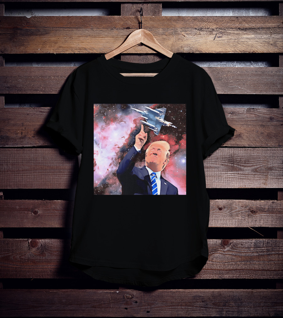 Donald Trump Stellar Commander Galaxy Jet Space Scene T-Shirt