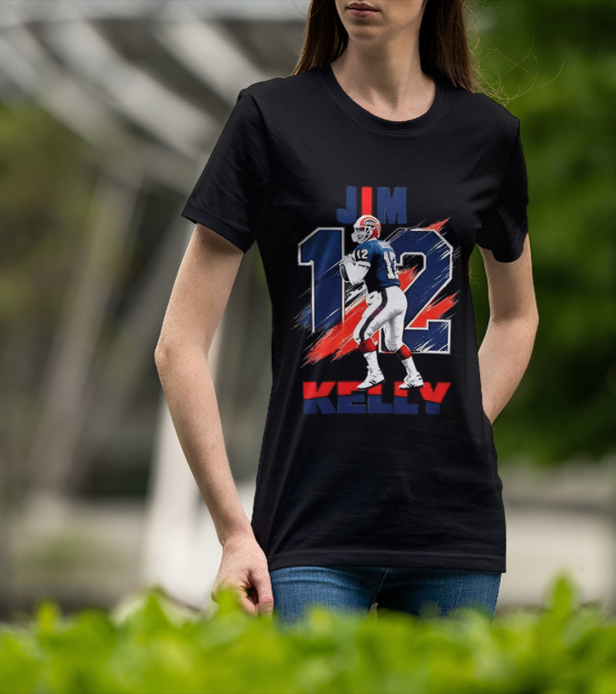 Jim Kelly 12 Buffalo Bills Football Player T-Shirt