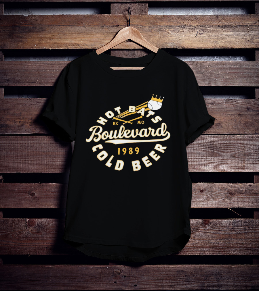Kansas City Royals Boulevard Hot Bats KC MO Cold Beer 1989 T-Shirt