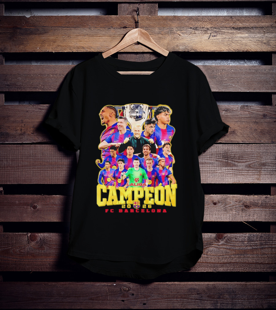 FC Barcelona Campeón La Liga 2023 Trophy Celebration T-Shirt