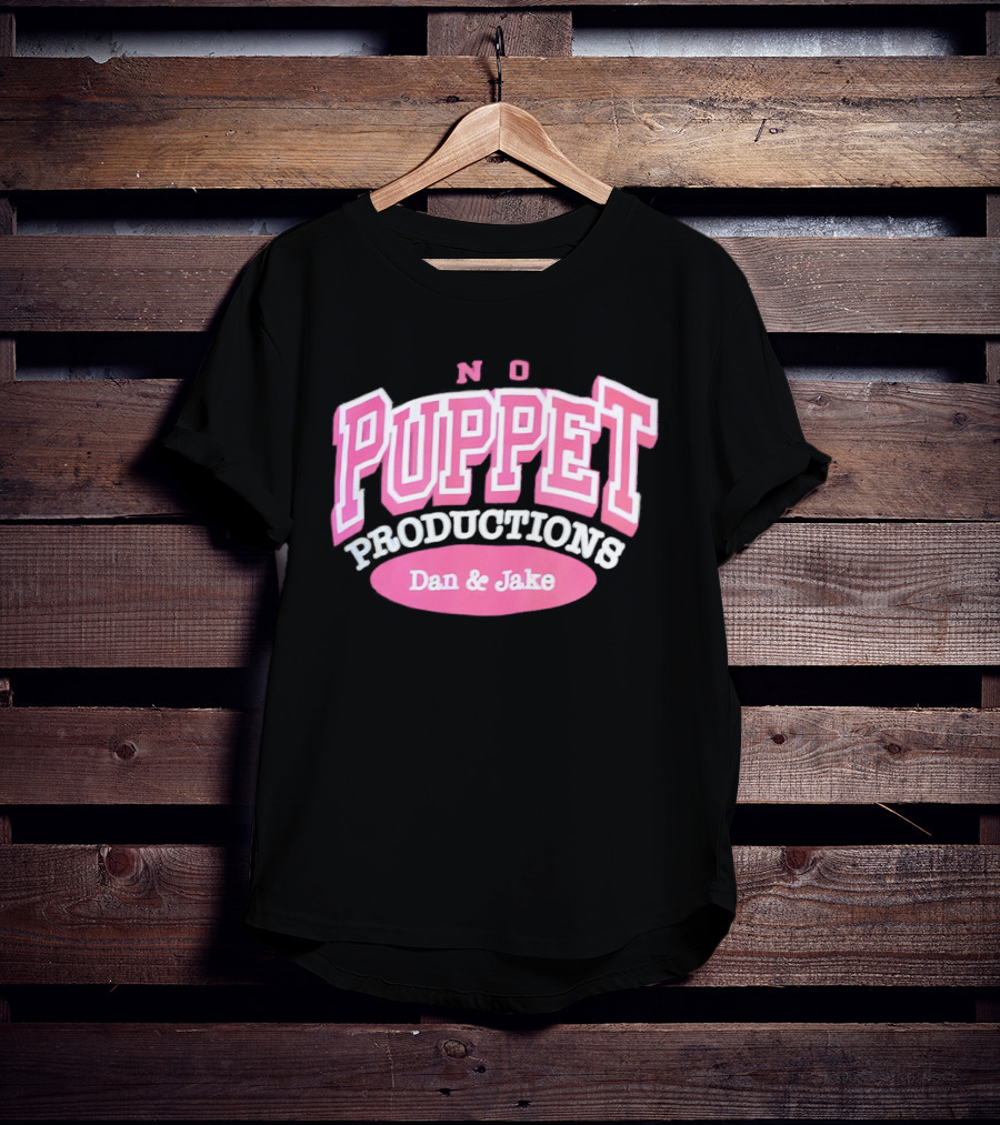 No Puppet Productions Dan & Jake Pink T-Shirt