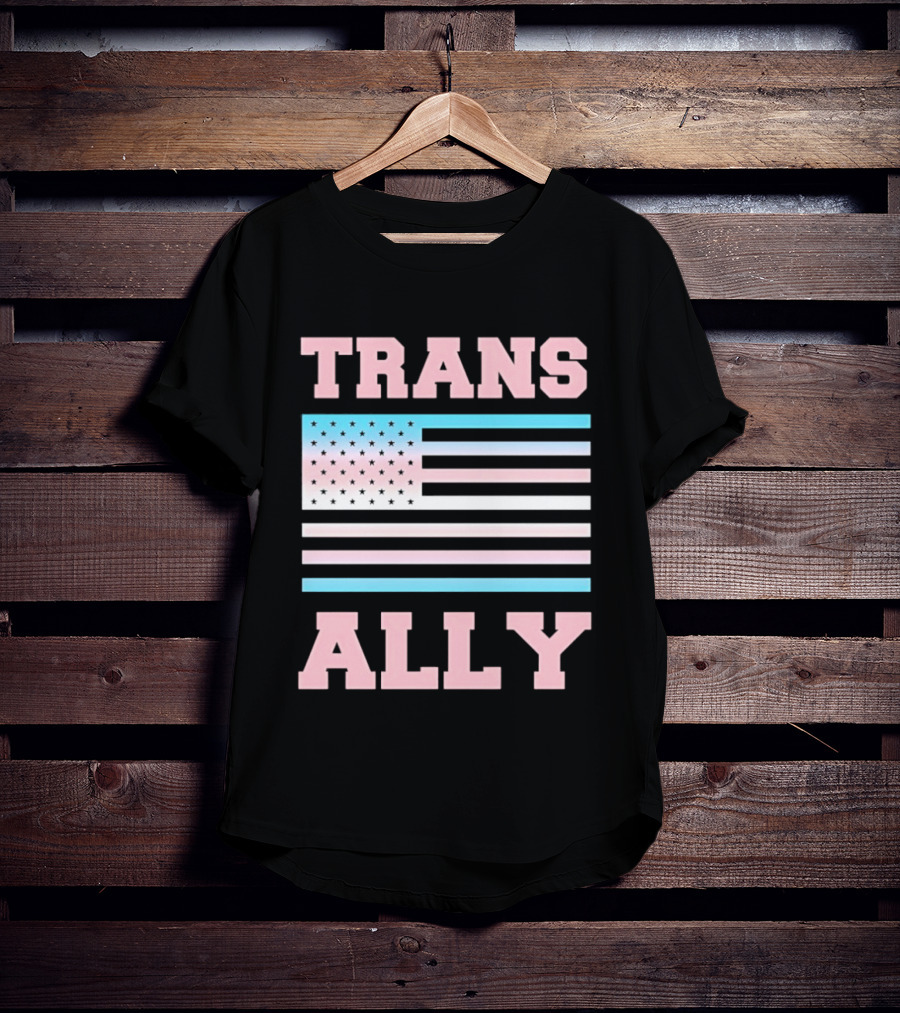 Trans Ally Pride USA Flag T-Shirt