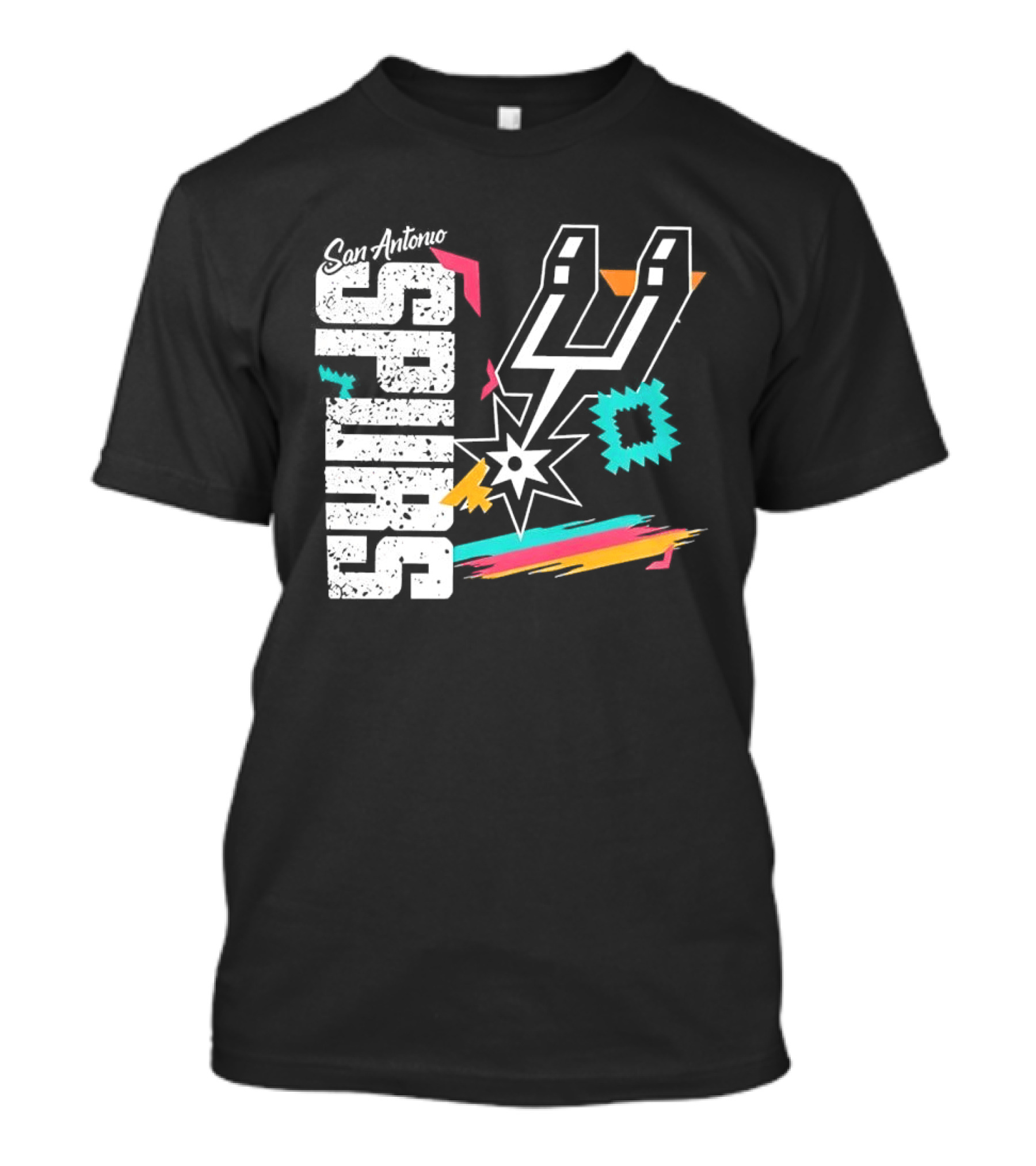 San Antonio Spurs Texas Basketball Retro Style NBA Team T-Shirt