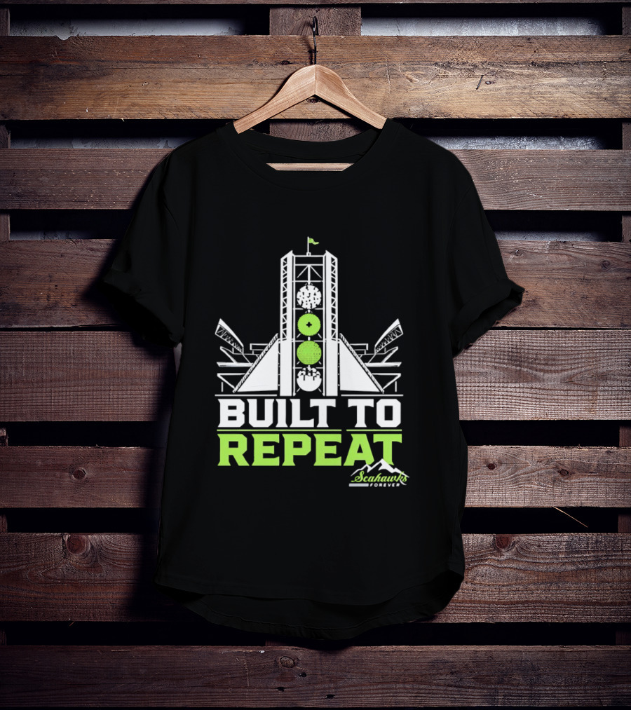 Seattle Seahawks Built To Repeat Stadium Celebration T-Shirt