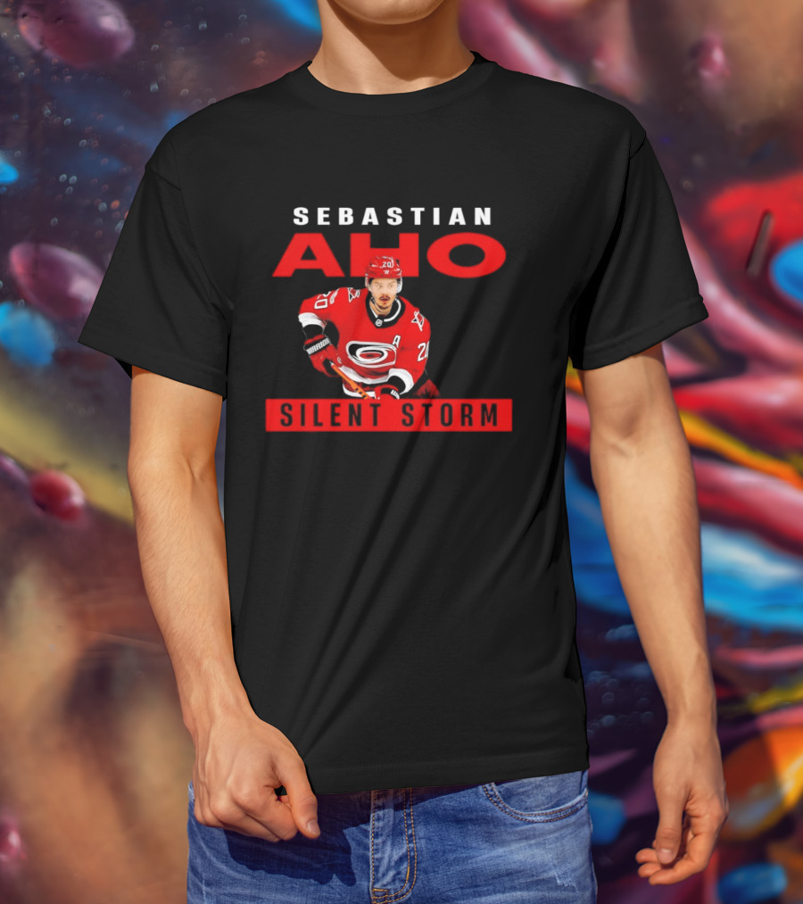 Sebastian Aho Carolina Hurricanes Silent Storm NHL T-Shirt