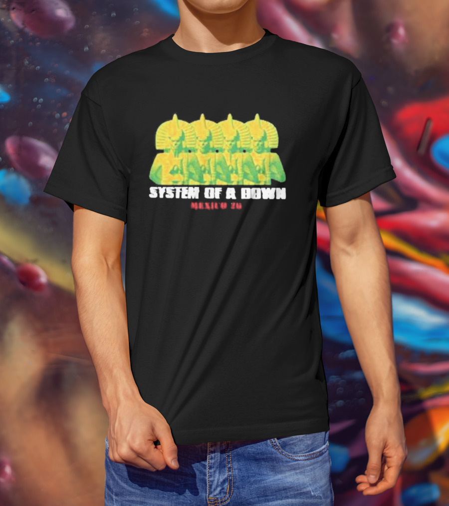 Original System Of A Down Pharaohs CDMX Mexico 2026 Event Estadio GNP Seguros May 27 28 T-Shirt