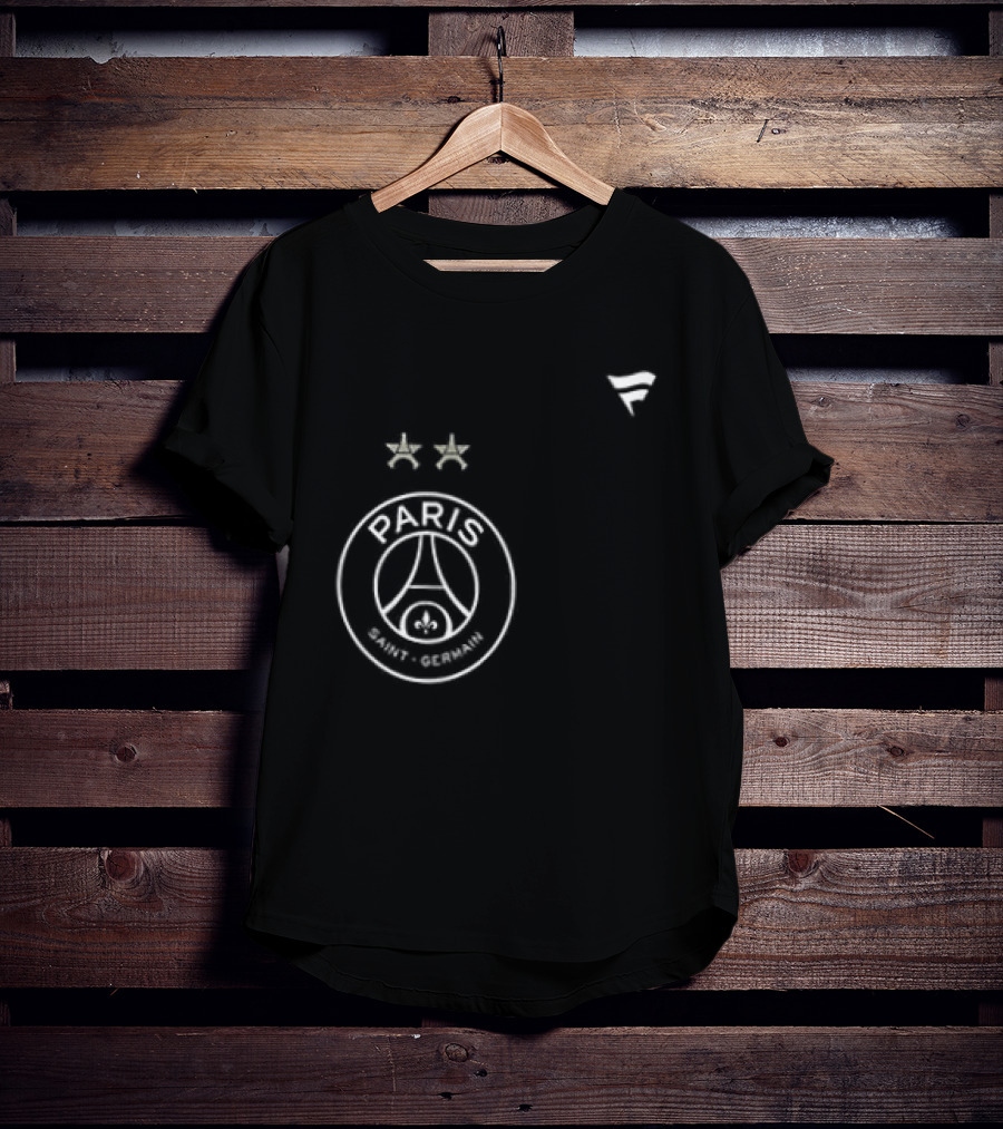 Paris Saint Germain Back To Back Stars Signatures 2 Sided Paris Logo Two Stars T-Shirt