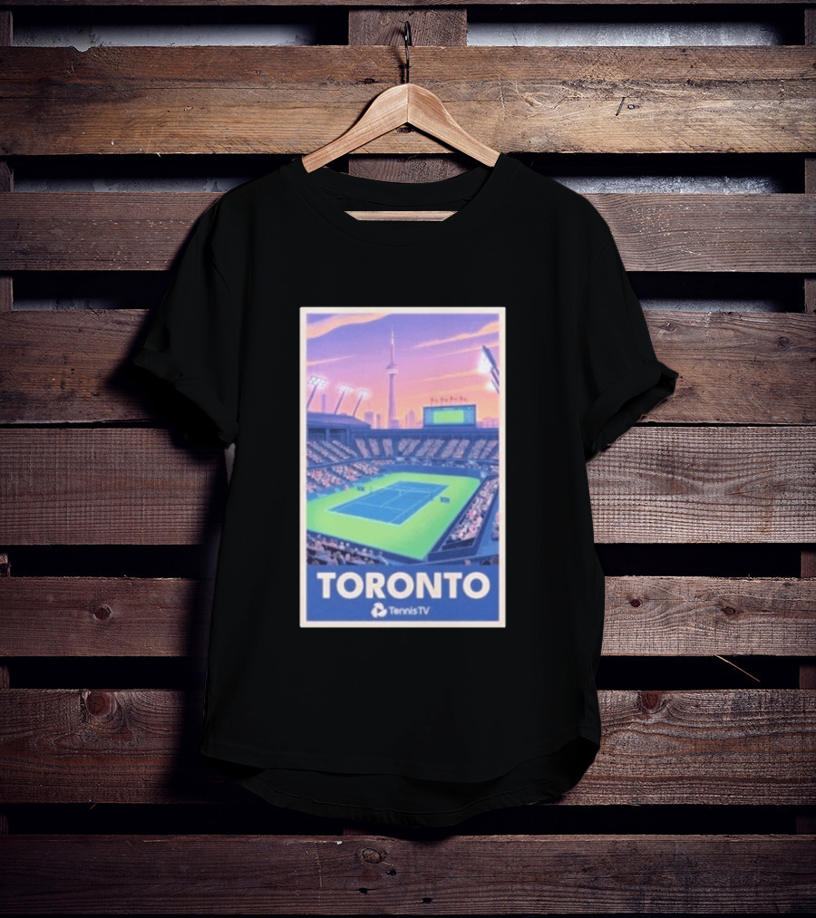Toronto Tennis Stadium Illustration Tennis TV T-Shirt