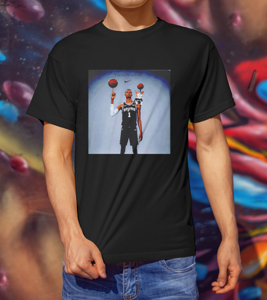 Victor Wembanyama NBA San Antonio Spurs Corgi You Believe Now T-Shirt