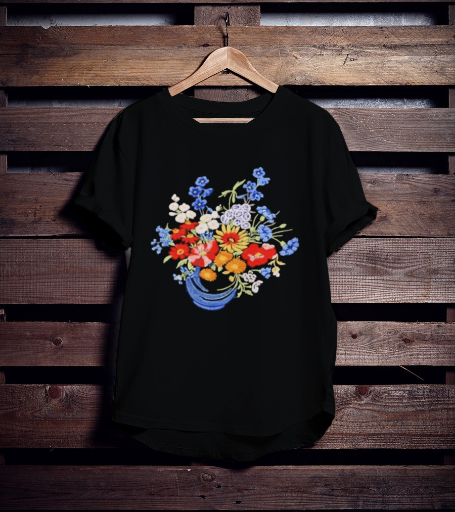 Floral Garden Vibrant Watercolor Bouquet T-Shirt