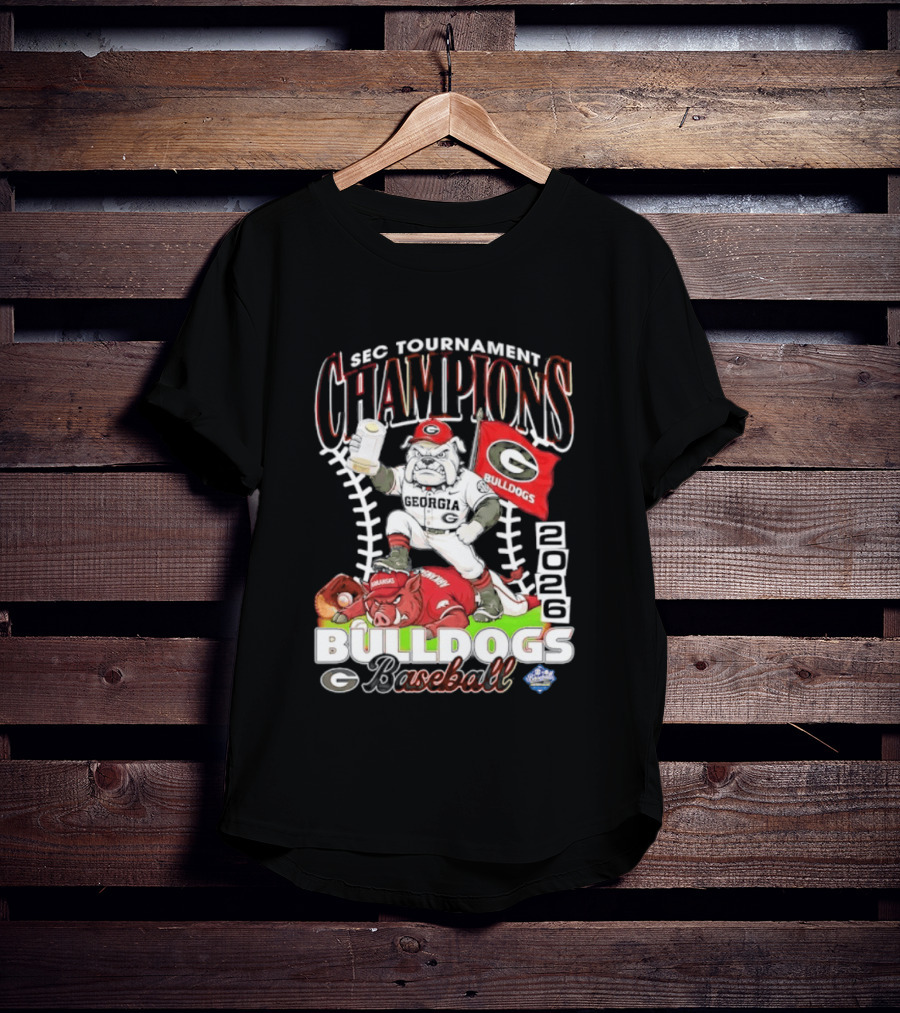 Georgia Bulldogs SEC Tournament Champions 2026 Baseball Victory T-Shirt