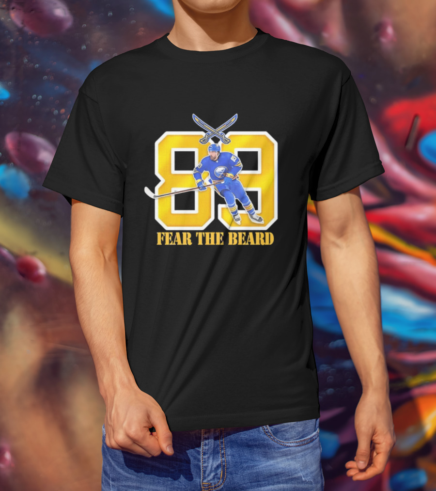 Buffalo Sabres Alex Tuch 89 Fear The Beard Hockey Player Fan Gear T-Shirt