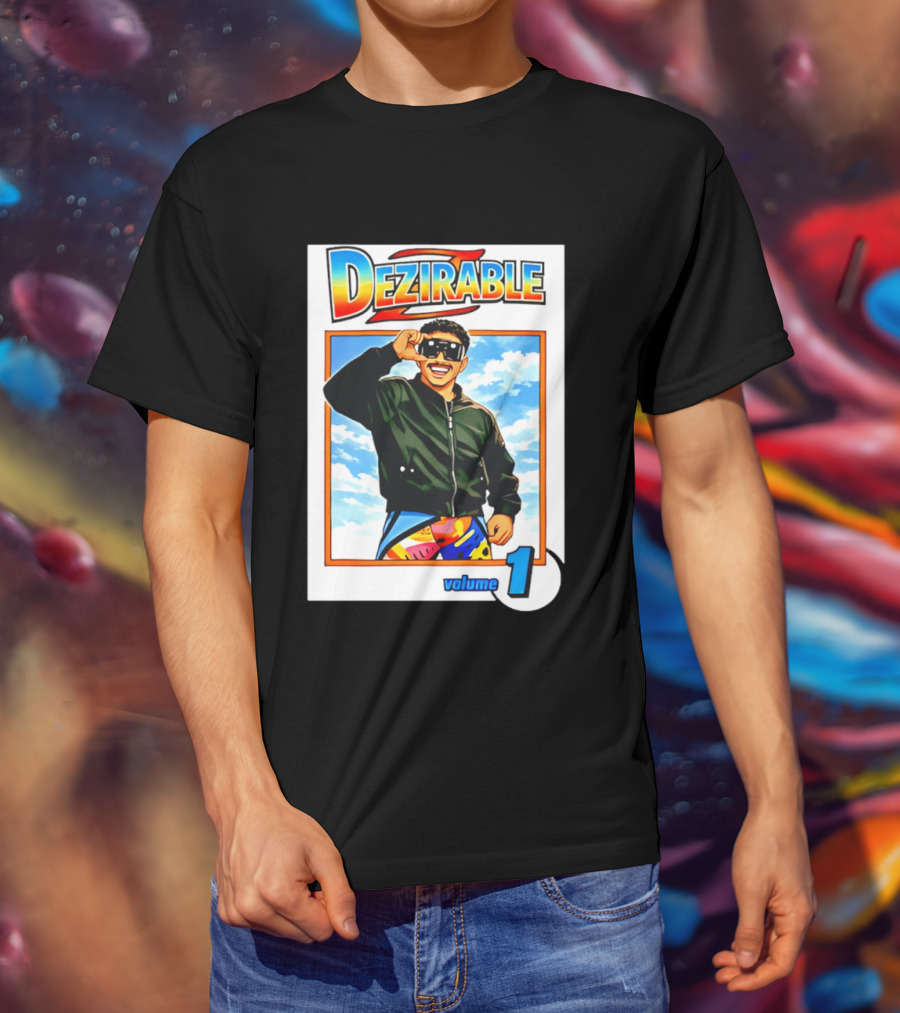 Dezirable Volume 1 Manga Cover Retro Style Sunglasses Colorful T-Shirt