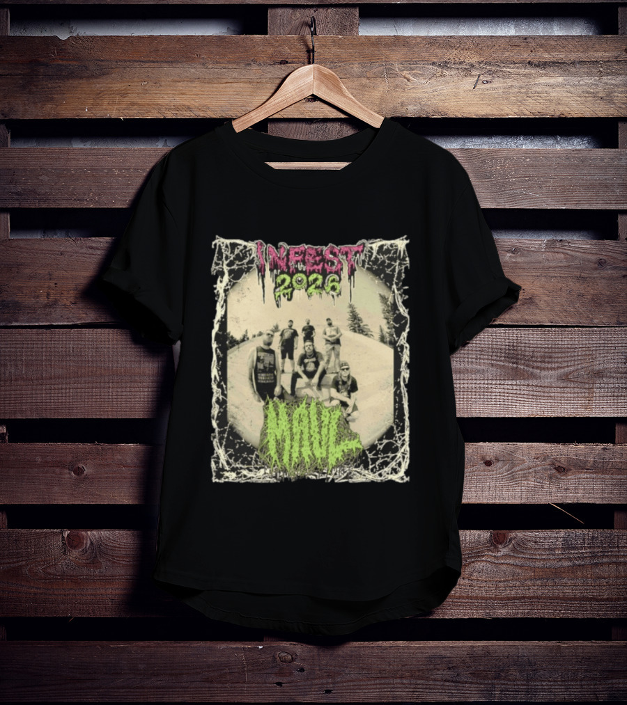 Infest 2026 Maul Old School Death Metal Band Vintage Aesthetic T-Shirt