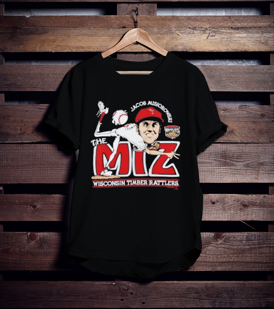 Jacob Misiorowski Wisconsin Timber Rattlers The Miz Caricature T-Shirt
