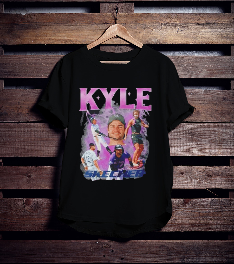 Kyle Skechers Baseball Player Collage T-Shirt