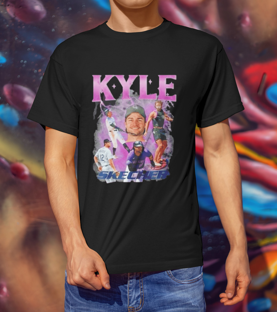 Kyle Skechers Baseball Player Collage T-Shirt