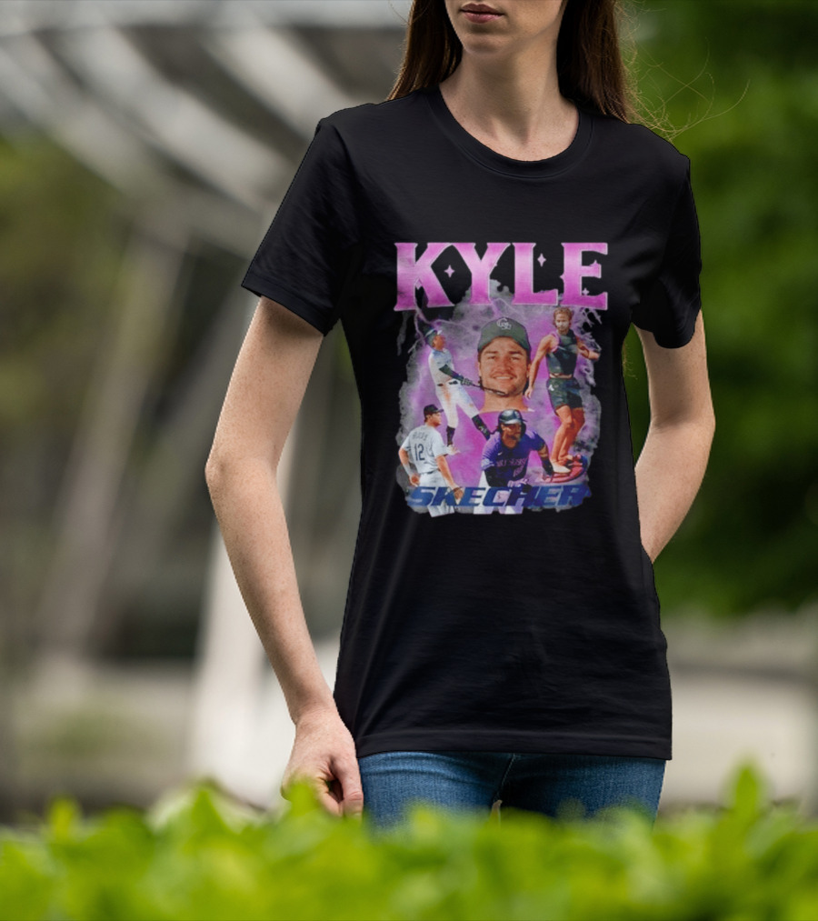 Kyle Skechers Baseball Player Collage T-Shirt