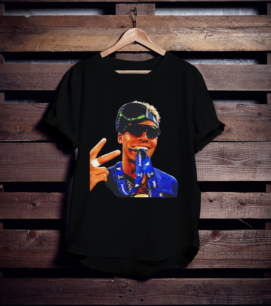 Paris Saint Germain Desire Doue Biting Medal Victory Celebration T-Shirt