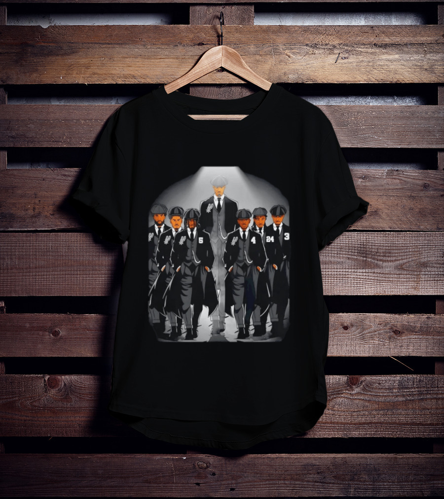 Peaky Blinders San Antonio Spurs Basketball Players Walking Formation 5 4 24 3 T-Shirt