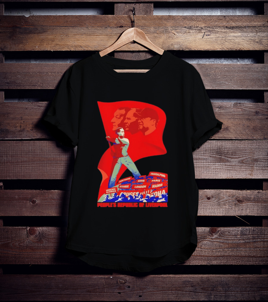 People's Republic Of Liverpool Transalpino Anfield Heroes Reds Cities Flag T-Shirt