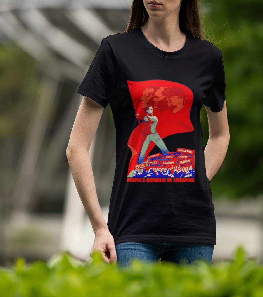 People's Republic Of Liverpool Transalpino Anfield Heroes Reds Cities Flag T-Shirt