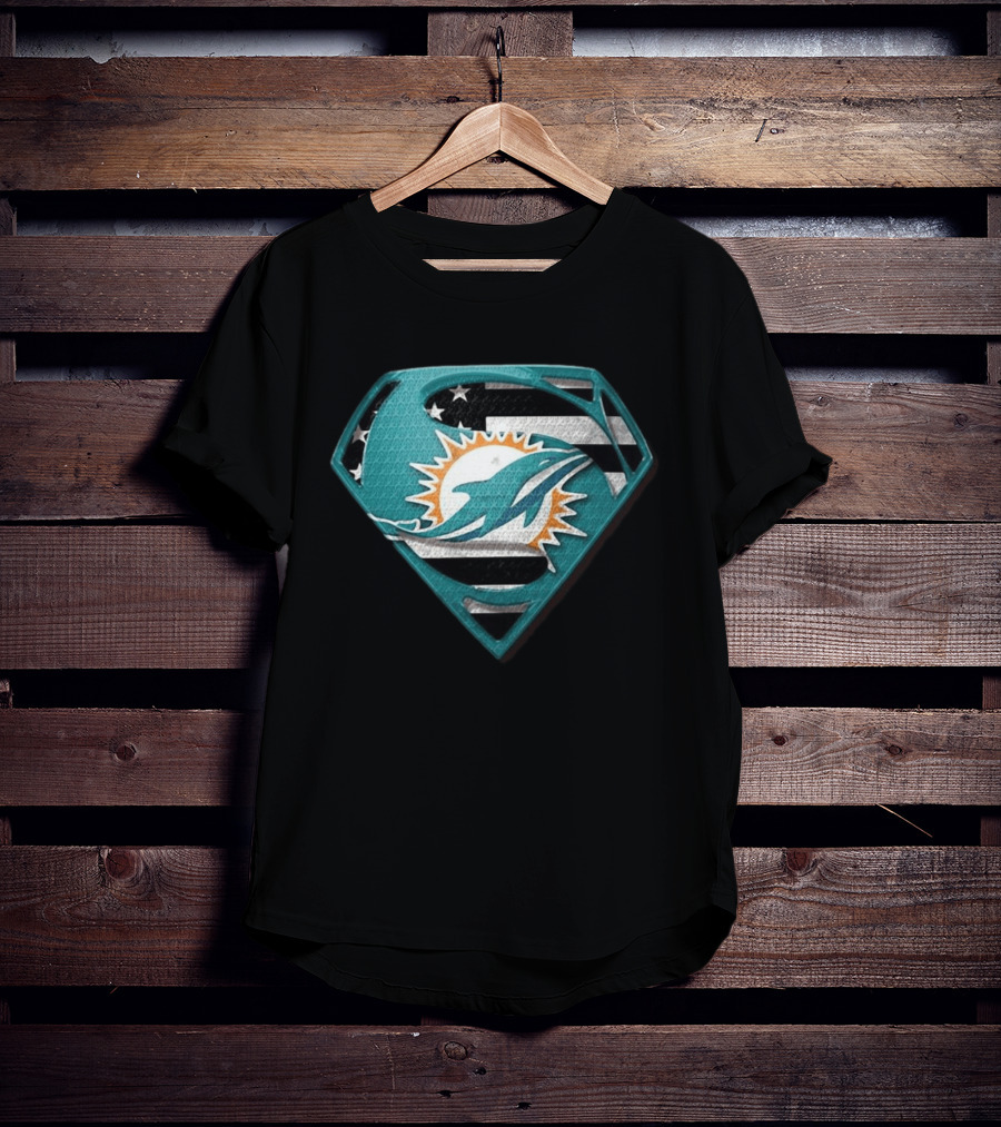 Miami Dolphins Superman Shield NFL Fan T-Shirt