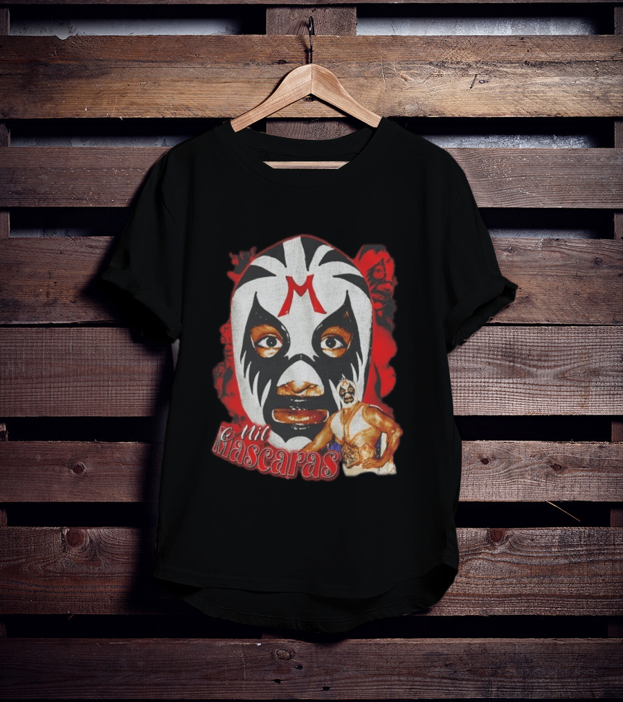 Mil Mascaras Lucha Libre Mask Iconic Mexican Wrestling Legend T-Shirt