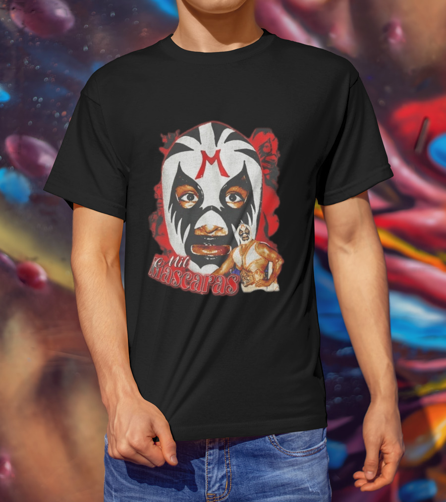 Mil Mascaras Lucha Libre Mask Iconic Mexican Wrestling Legend T-Shirt