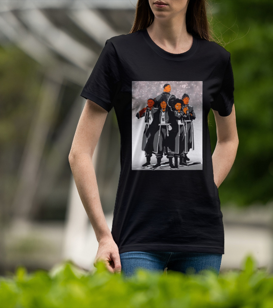 San Antonio Spurs Anime Player Characters 4 5 Basketball Team T-Shirt