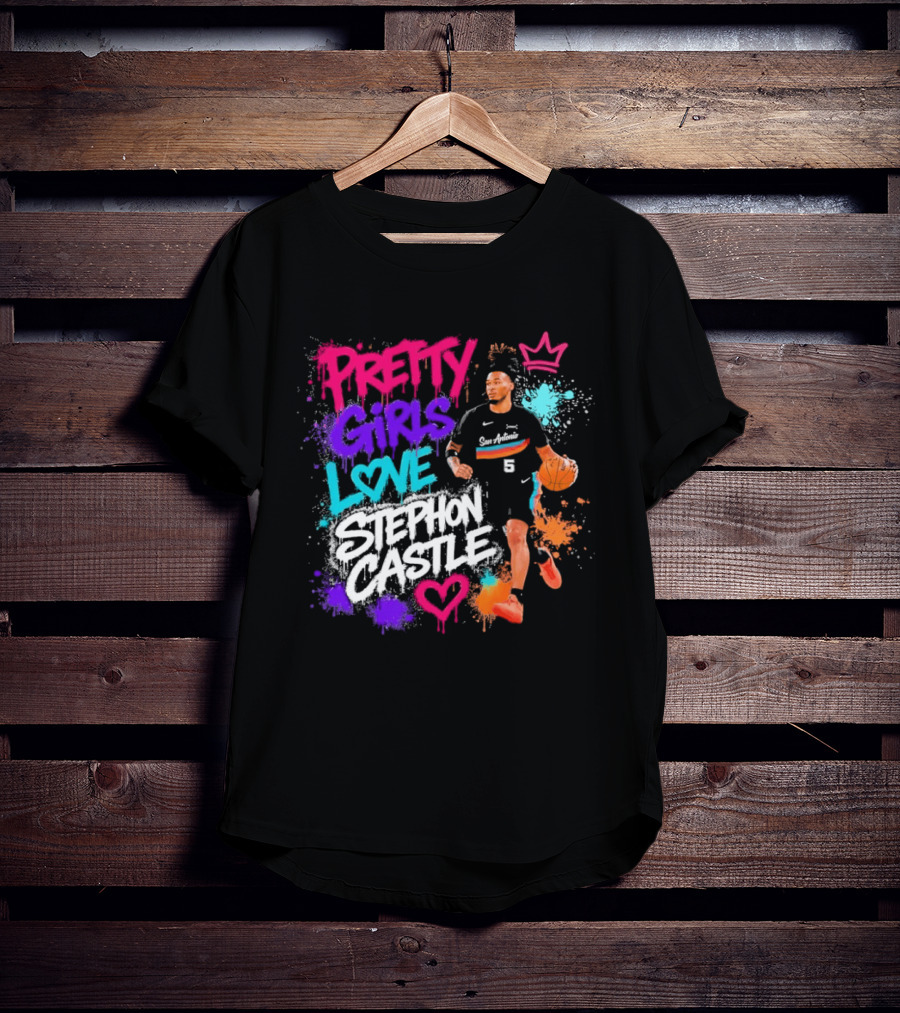 San Antonio Spurs Pretty Girls Love Stephon Castle Basketball T-Shirt