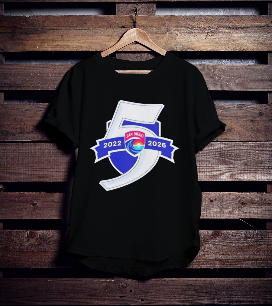 San Diego Wave FC 5 Year Anniversary 2022 2026 T-Shirt