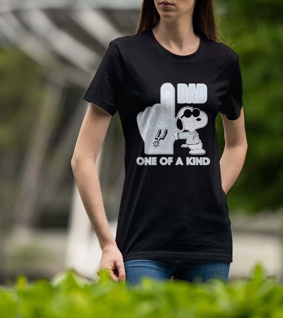 Snoopy Wearing Sunglasses With Spurs Foam Finger One Of A Kind Dad T-Shirt