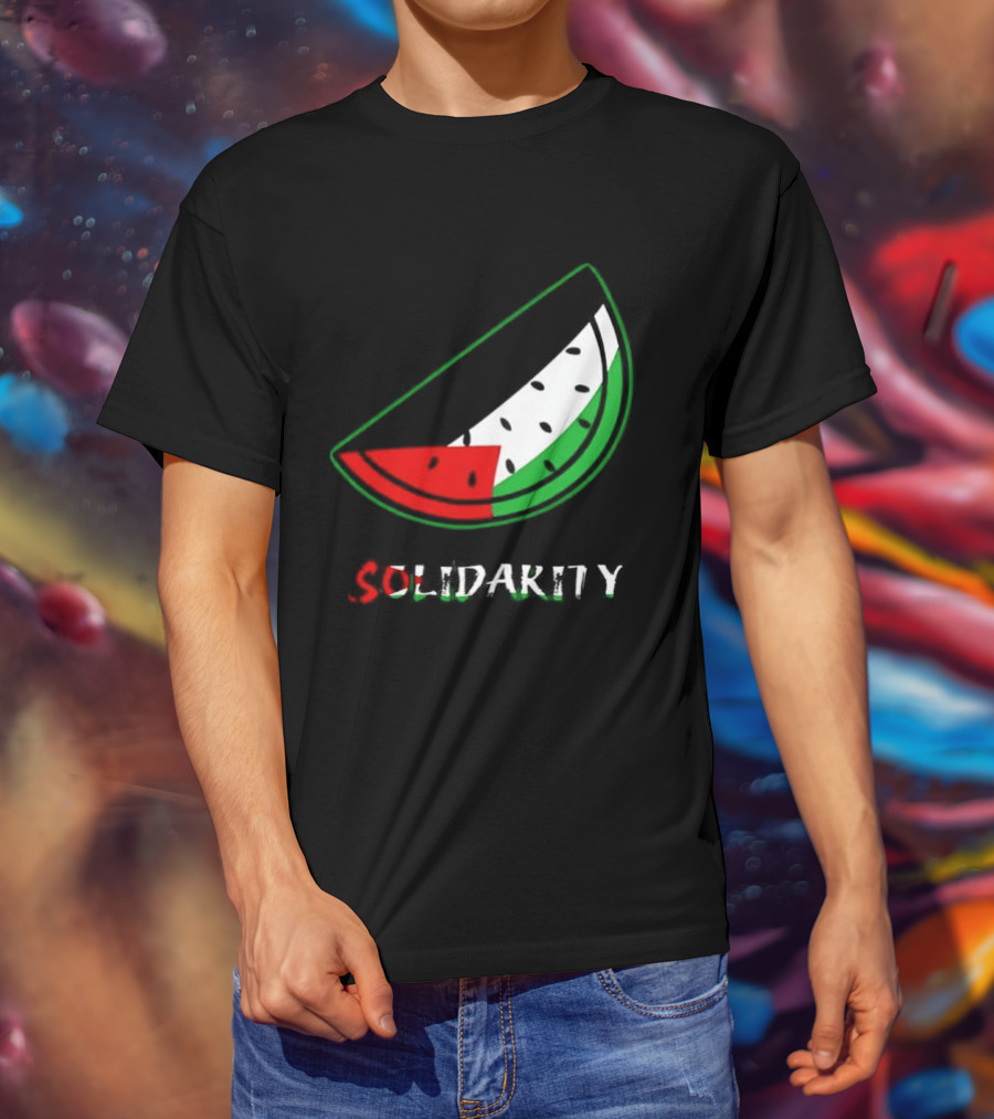 Solidarity Watermelon Palestinian Flag T-Shirt