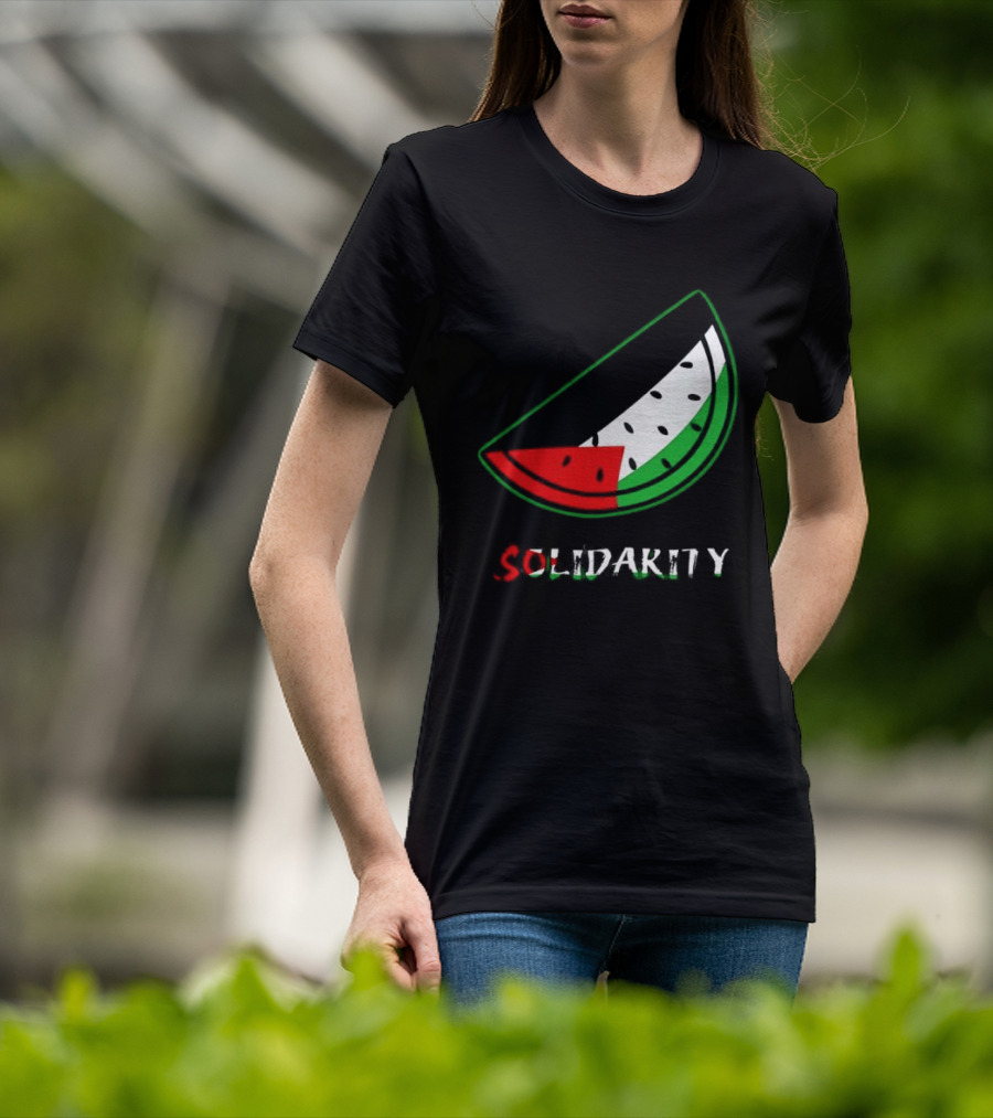 Solidarity Watermelon Palestinian Flag T-Shirt