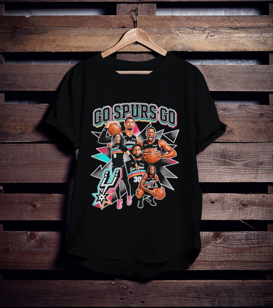 Go Spurs Go San Antonio Spurs Basketball Players Team Enthusiasts T-Shirt