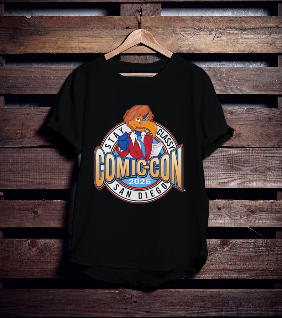 Stay Classy Comic Con San Diego 2026 Ron Burgundy Bird T-Shirt