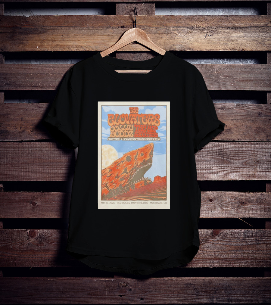 The Elovaters Red Rocks Amphitheatre May 17 2026 Collie Buddz The Hip Abduction Morrison CO Tour T-Shirt
