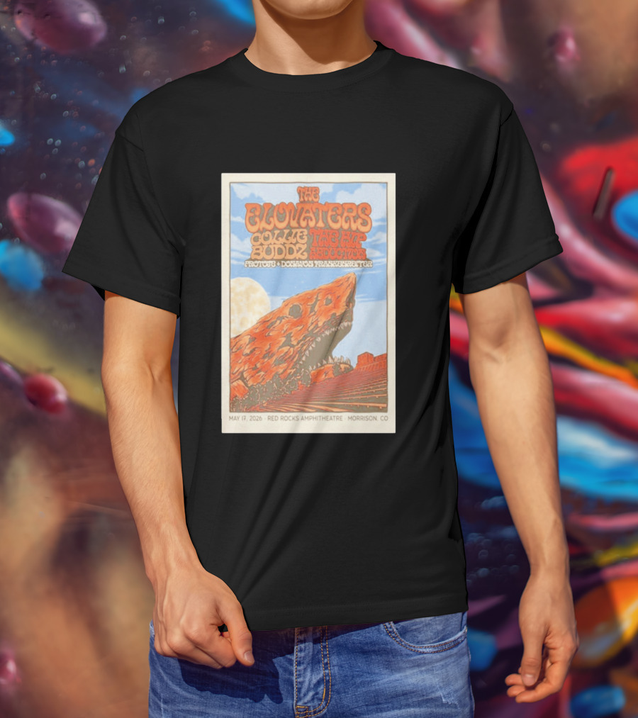 The Elovaters Red Rocks Amphitheatre May 17 2026 Collie Buddz The Hip Abduction Morrison CO Tour T-Shirt