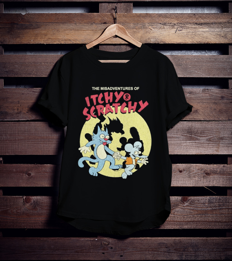 The Misadventures Of Itchy Scratchy Cartoon Characters T-Shirt