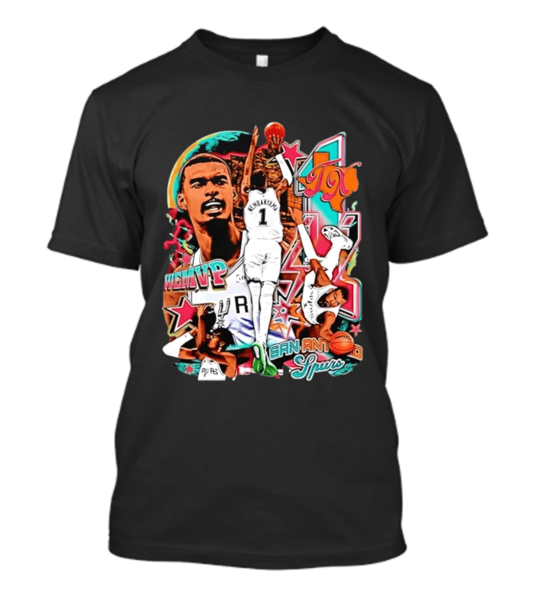 Wembanyama WEMVP San Antonio Spurs Basketball Action TX T-Shirt